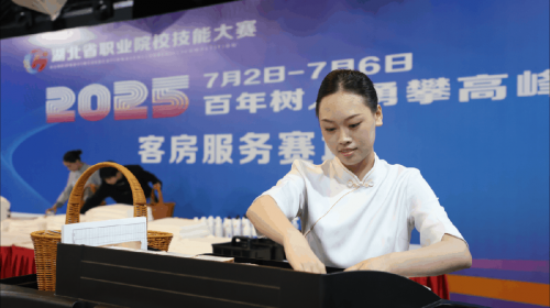职业院校技能大赛中职组酒店服务赛项圆满收官AG真人热烈祝贺2025年“中银杯”湖北省(图1)